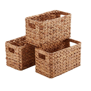 Wovenhill Set of 3 Rectangular Milton Natural Rattan Storage Baskets