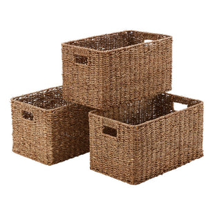 Wovenhill Set of 3 Rectangular Seagrass Storage Baskets