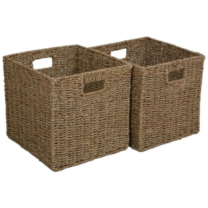 Wovenhill Set of 2 Square Seagrass Storage Baskets