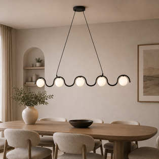 Sinus 5 Light Pendant Black & White
