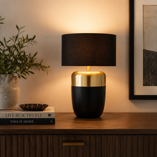 Syla Black And Gold Table Lamp