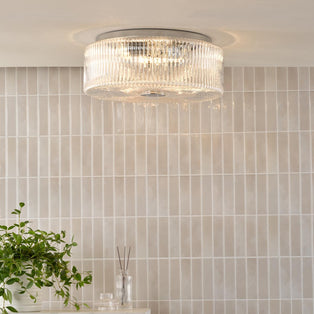 Twyman IP44 Light Bathroom Ceiling Light in Chrome