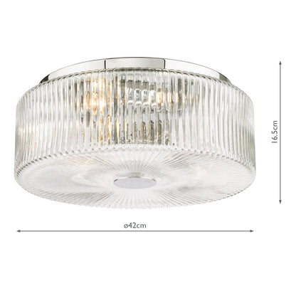 Twyman IP44 Light Bathroom Ceiling Light in Chrome