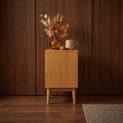 Wright Narrow Oak Bedside Table