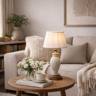 Ethel Contrast Tapered Lamp Shade 25cm Ivory