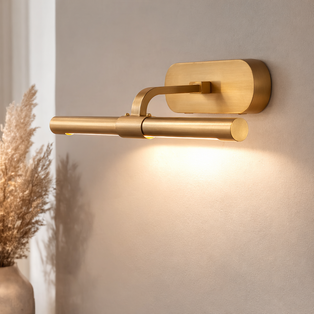 Jana Satin Brass Magnetic LED Picture Light