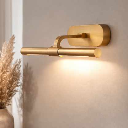 Jana Satin Brass Magnetic LED Picture Light
