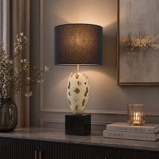 Riona Metallic Gold Table Lamp