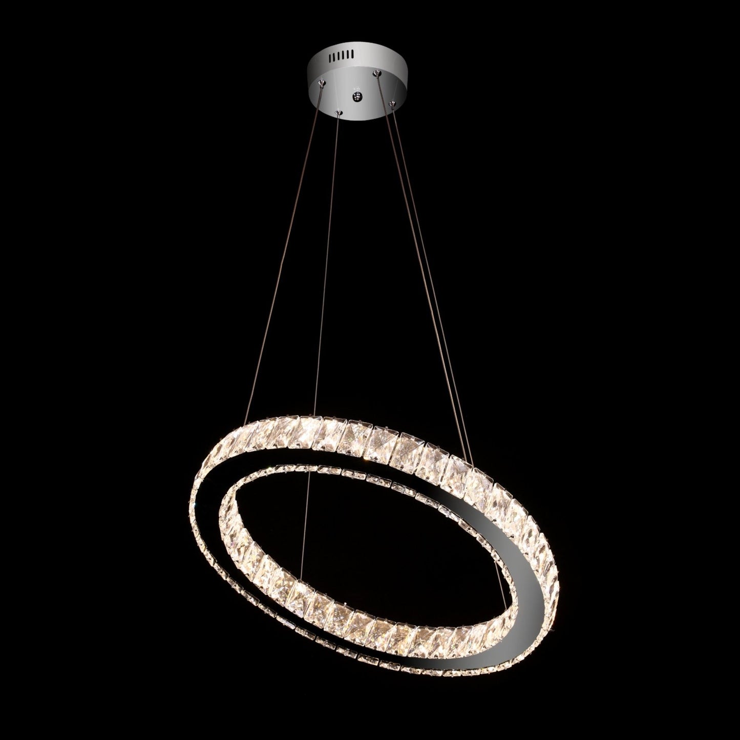Krystal Polished Chrome & Crystal Colour Changing LED Pendant Ceiling Light