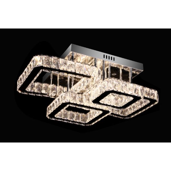 Ava Colour Changing LED Polished Chrome Flush Light