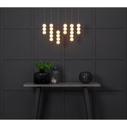Abacus 6 Light Satin Nickel LED Pendant Bar