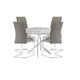 Capri 4-Seater Round Grey Dining Set
