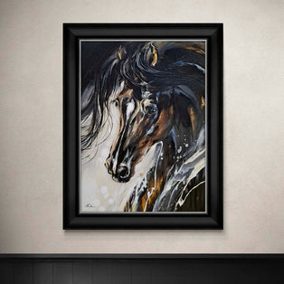 Black Beauty Horse Framed Art