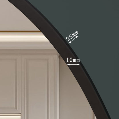 Akiko - Full Length Black Metal Arched Mirror - 180cm x 105cm