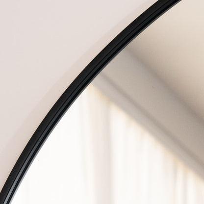 Akiko - Full Length Black Metal Arched Mirror - 180cm x 105cm