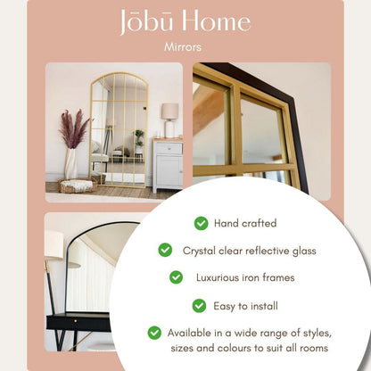 Akiko - Full Length Gold Arched Mirror - 150cm x 60cm