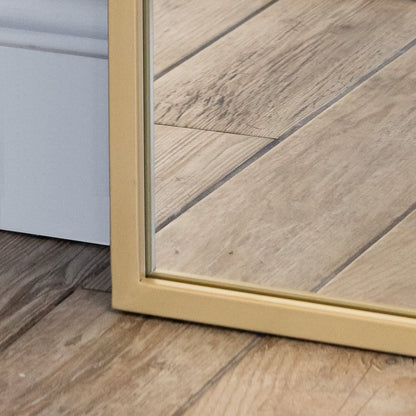 Akiko - Full Length Gold Metal Arched Mirror - 180cm x 90cm