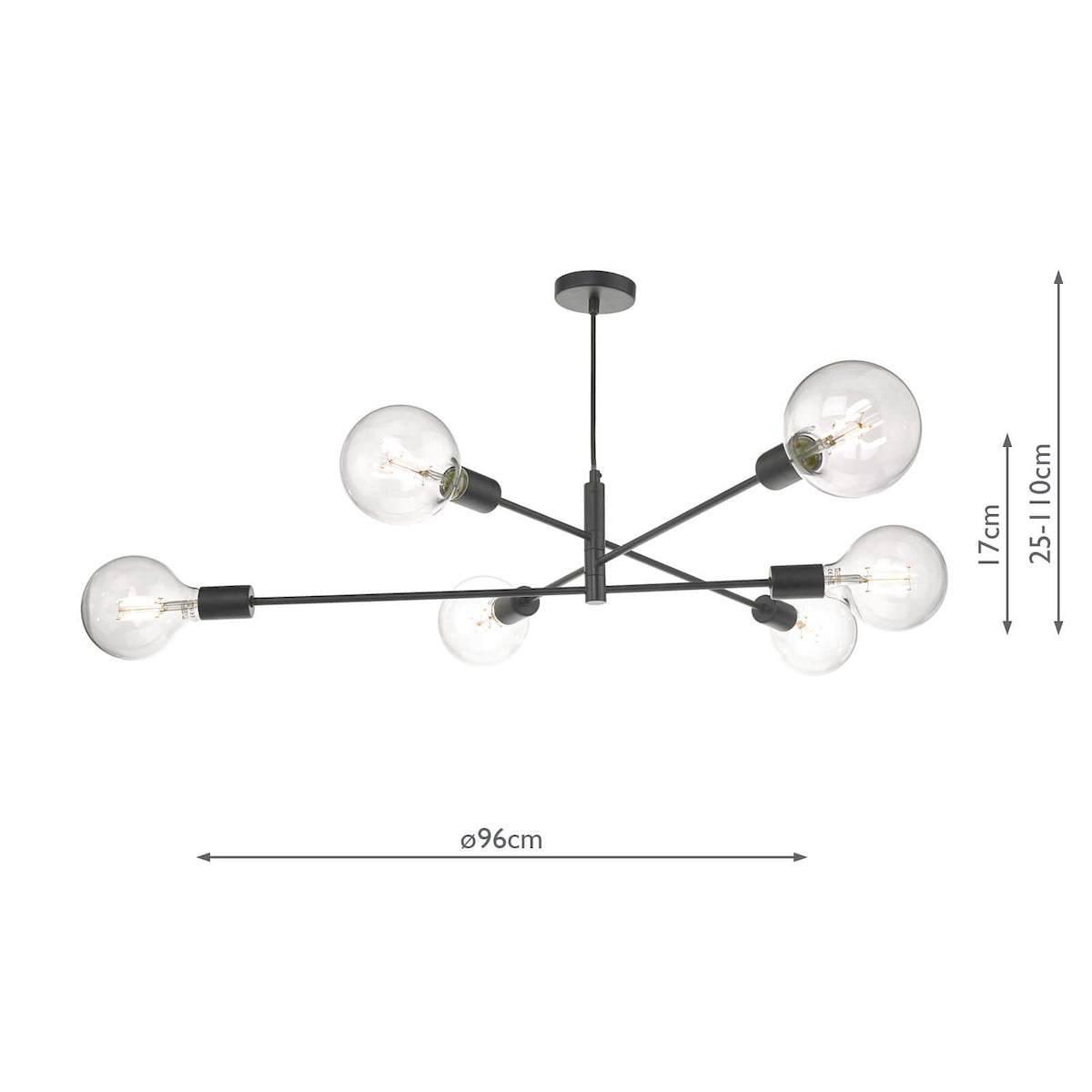 Alana Black Ceiling Pendant