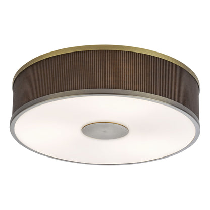 Alvaro 3 Light Antique Bronze & Brown Flush Ceiling Light