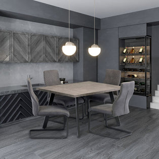 Amalfi 4 Seat Dining Set in Grey