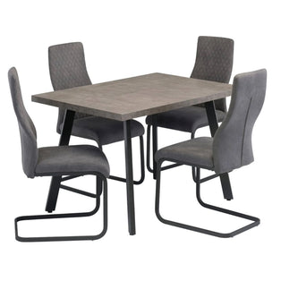 Amalfi 4 Seat Dining Set in Grey