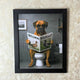 Lavatory Boxer II Wall Art with Black Frame
