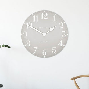 Thomas Kent 12" Arabic Wall Clock Dove Grey