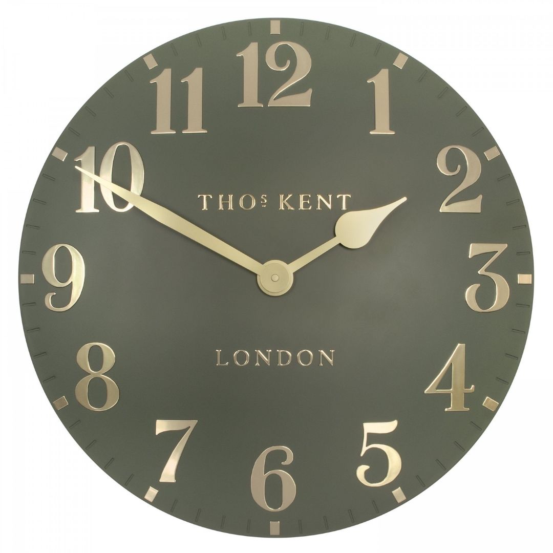 Thomas Kent 20" Arabic Wall Clock Lichen Green