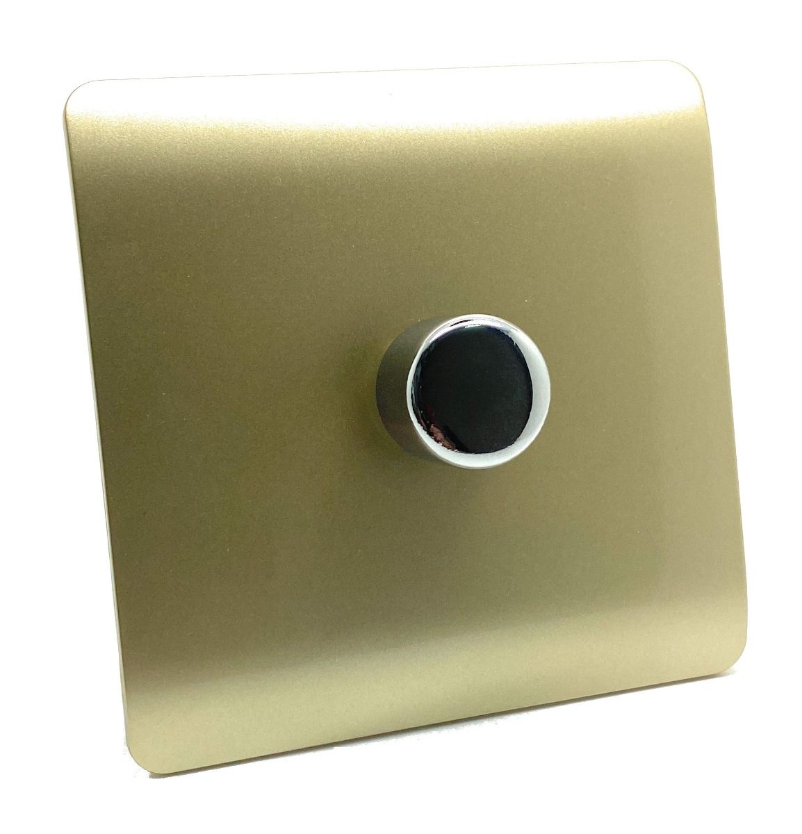 Trendi Switch 1 Gang 200 Watt LED Dimmer Light Switch in Champagne Gold
