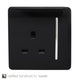 Trendi Switch 1 Gang 13 amp Plug Light Switch in Screwless Piano Black