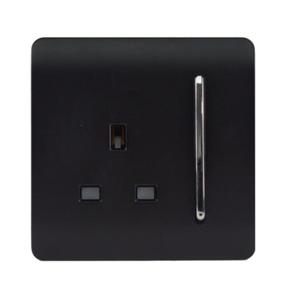 Trendi Switch 1 Gang Single Socket In Matt Black