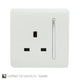 Trendi Switch 1 Gang 13 amp Plug Light Switch Screwless Gloss White
