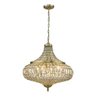 Asmara Antique Brass & Crystal Ceiling Pendant