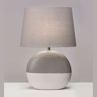 Bassett Cream and Grey 54cm Ceramic Table Lamp