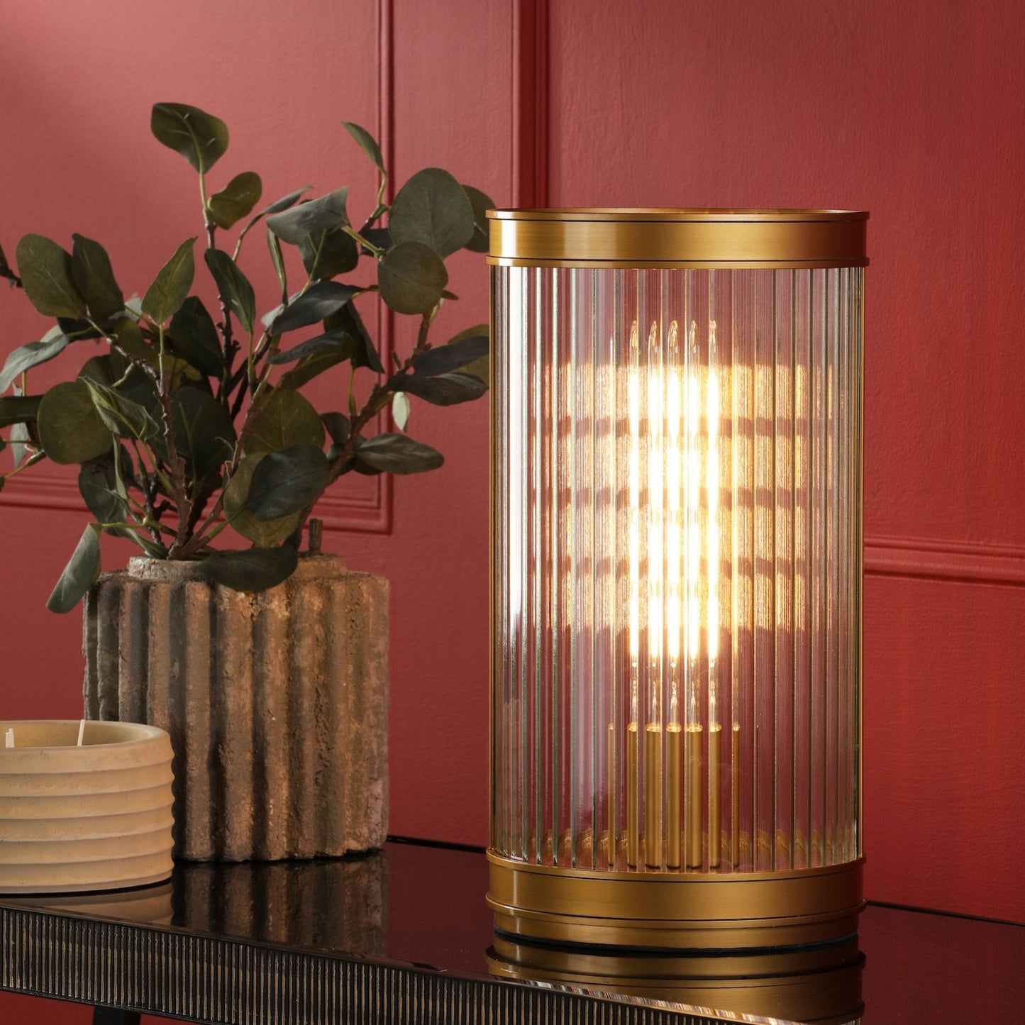 Bianka Bronze & Glass Table Lamp