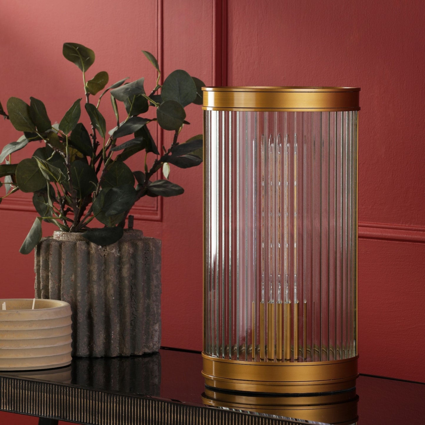 Bianka Bronze & Glass Table Lamp