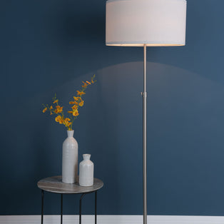 Brielle Satin Chrome Floor Lamp