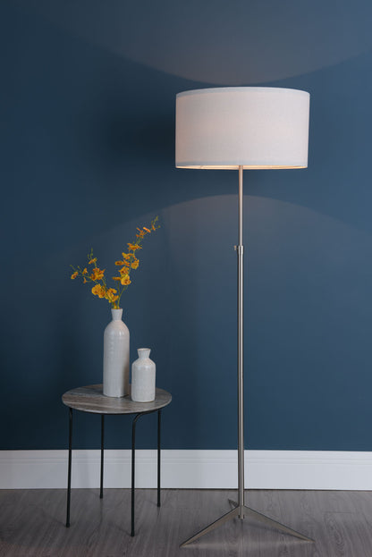Brielle Satin Chrome Floor Lamp