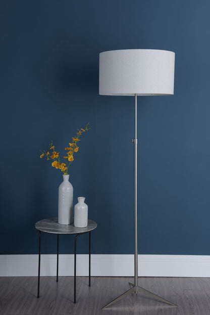 Brielle Satin Chrome Floor Lamp