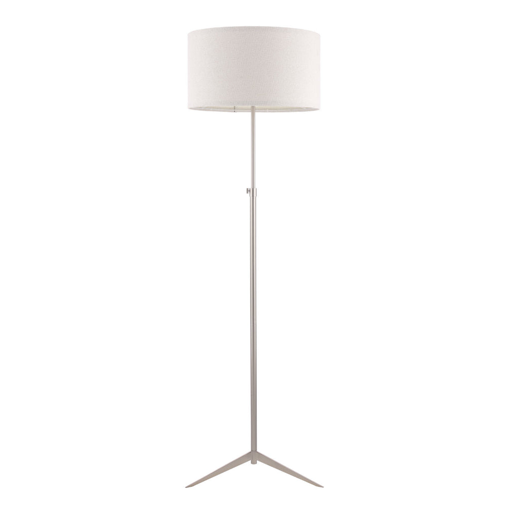 Brielle Satin Chrome Floor Lamp