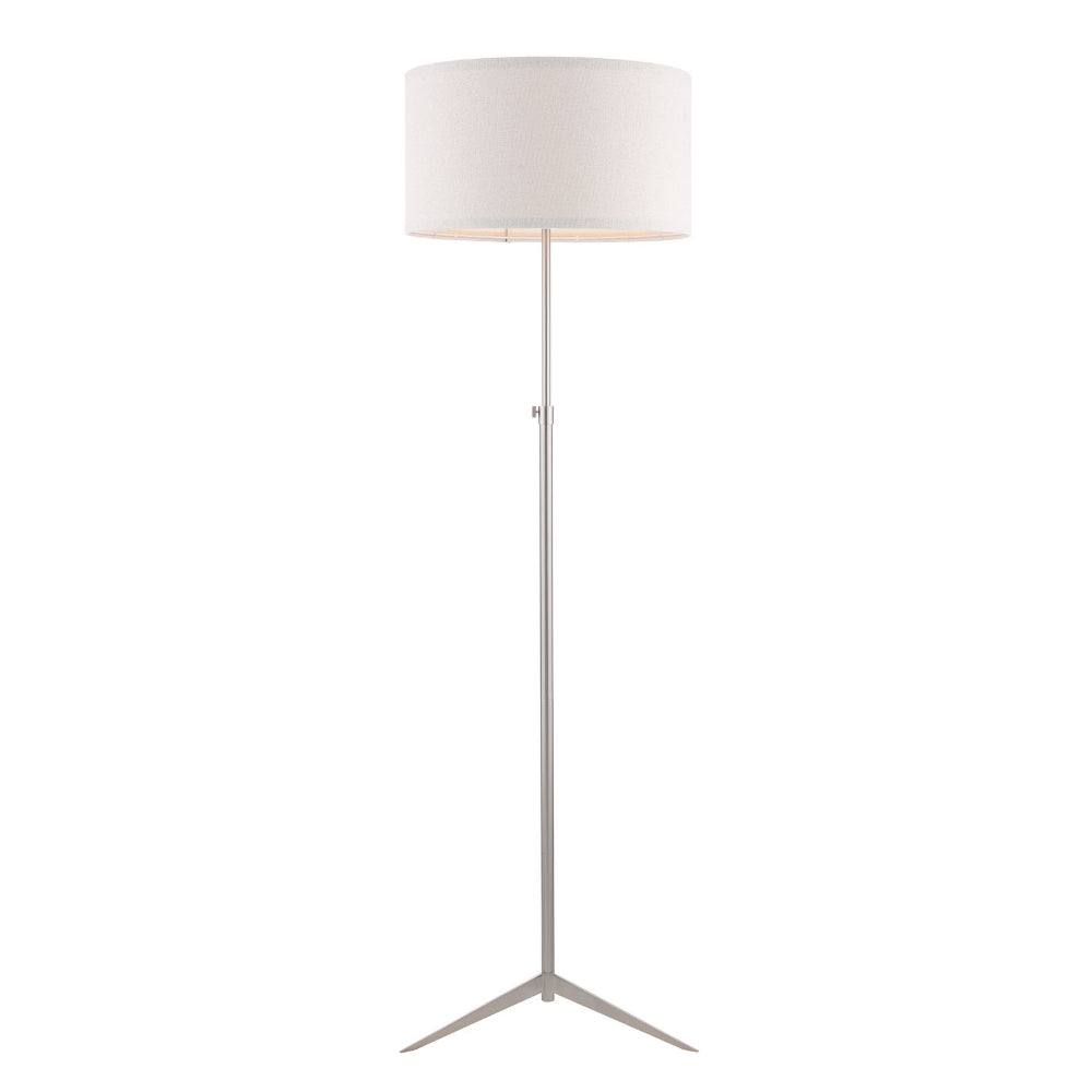 Brielle Satin Chrome Floor Lamp