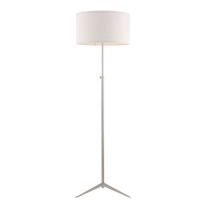 Brielle Satin Chrome Floor Lamp