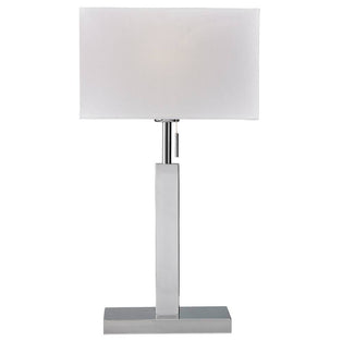 Brook Chrome/White 54cm Table Lamp