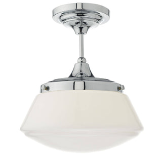 Caden Opal Glass IP44 School Light Pendant Ceiling Light