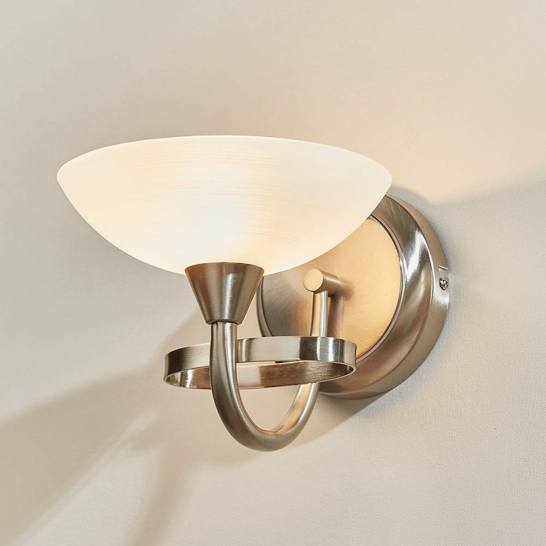 Cagney Satin Chrome Wall Light