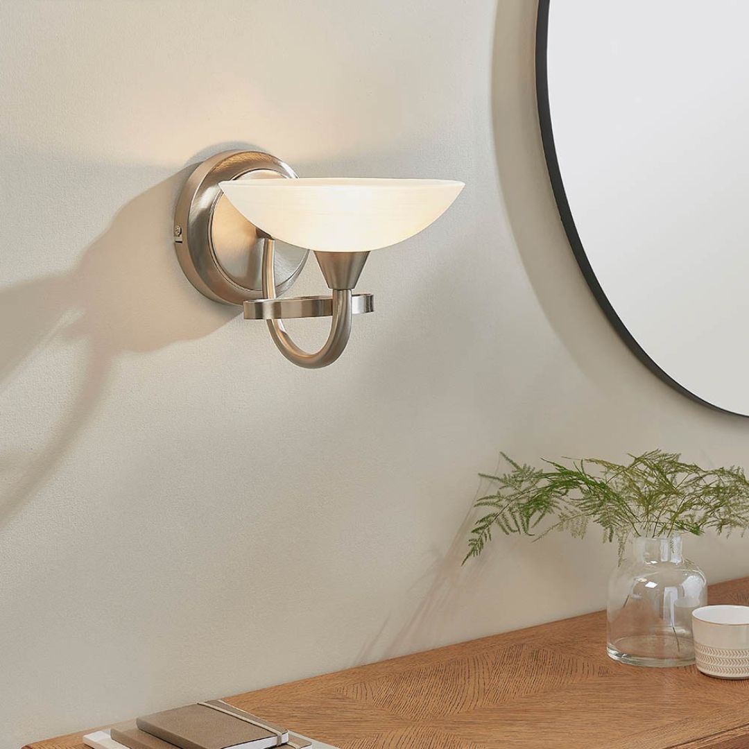 Cagney Satin Chrome Wall Light