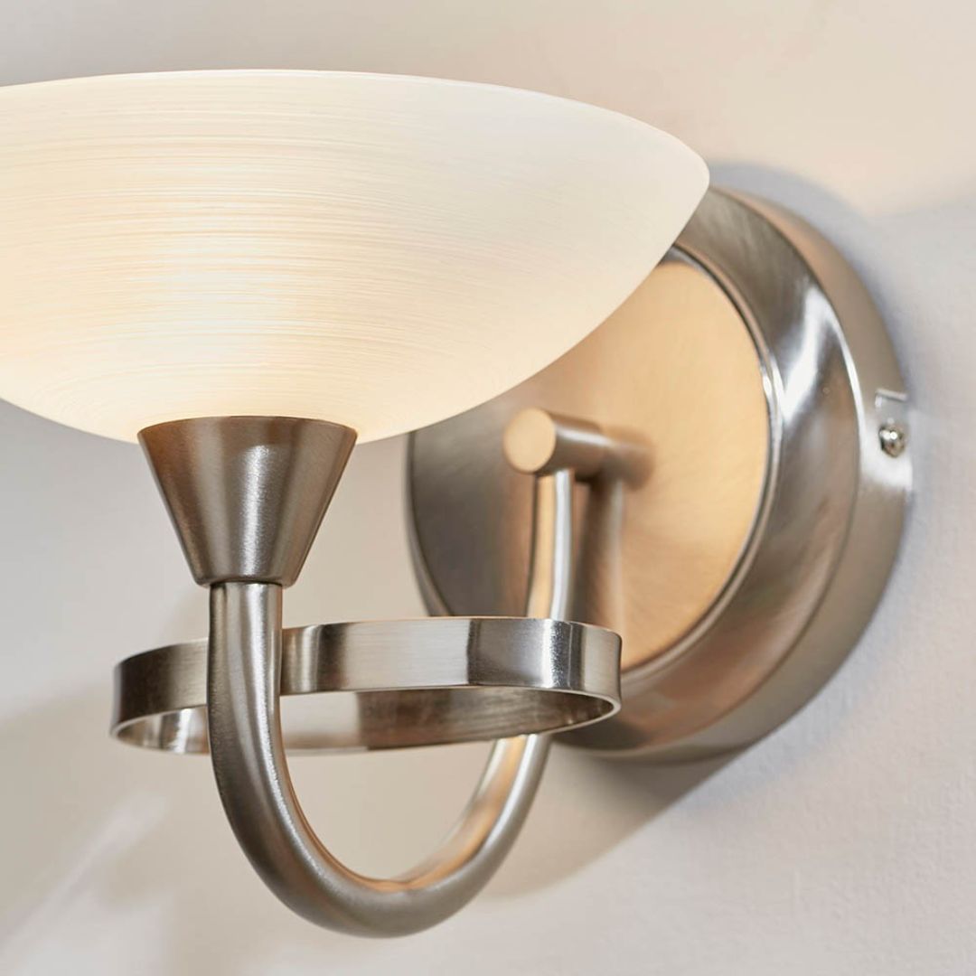 Cagney Satin Chrome Wall Light