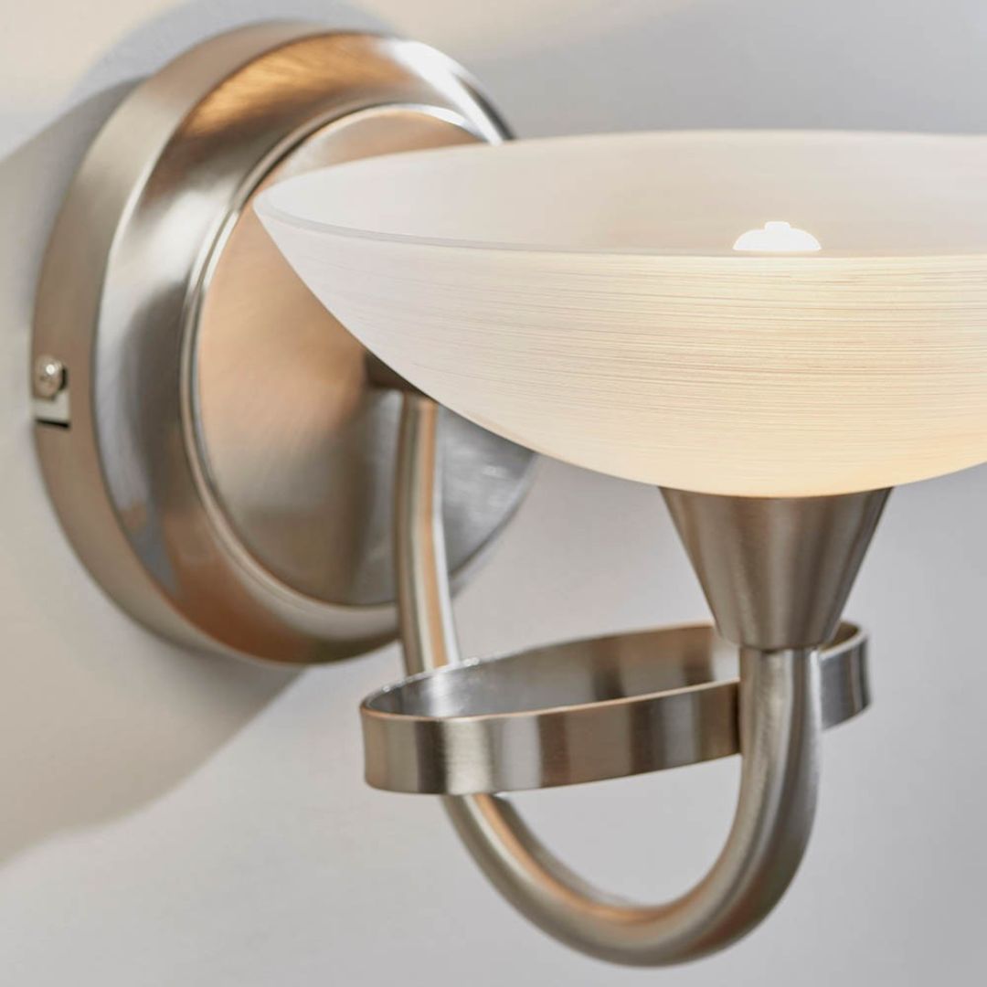 Cagney Satin Chrome Wall Light