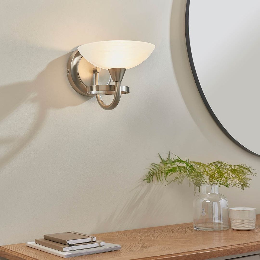 Cagney Satin Chrome Wall Light