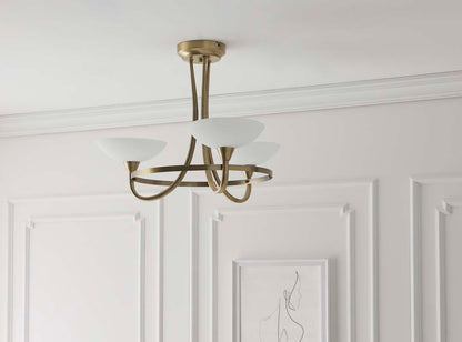 Cagney 3 Light Ceiling Light Antique Brass